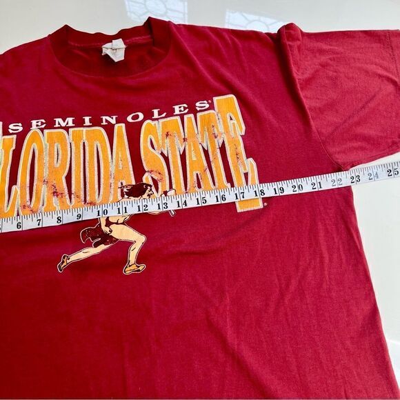 Vintage 1990s Florida State Seminoles Single Sitch Retro T-Shirt - Picture 4 of 10